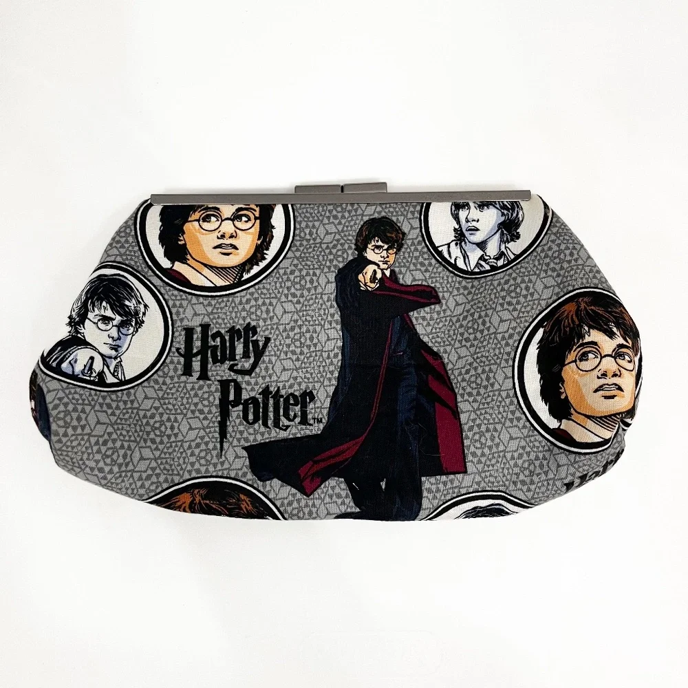 Harry Potter Print Fabric Clutch with Snap‎ Closure